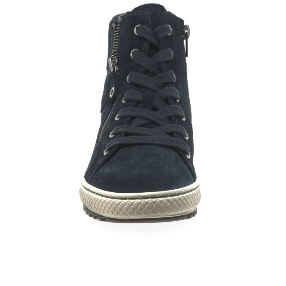 Bottines Décontractées Pour Femmes Bulner Gabor En Daim Marine | Exclusif